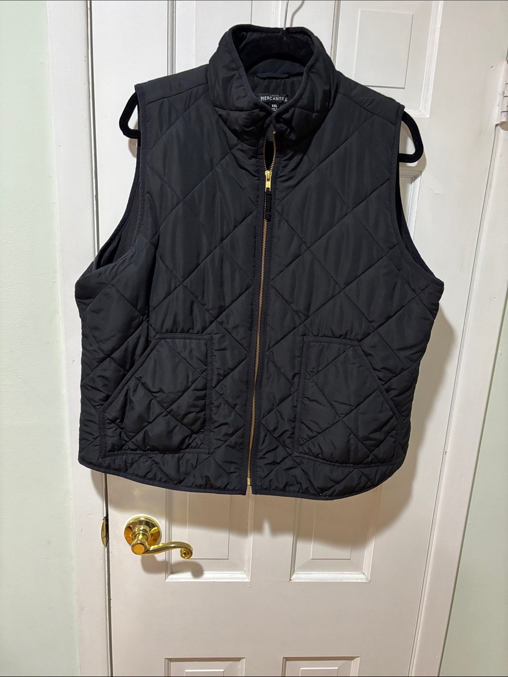 J Crew Black Quilted Vest